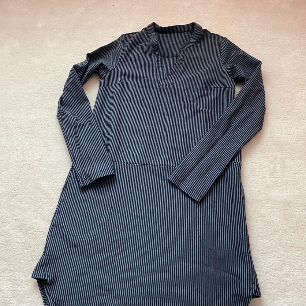 Gray Striped Dress Carve Designs
